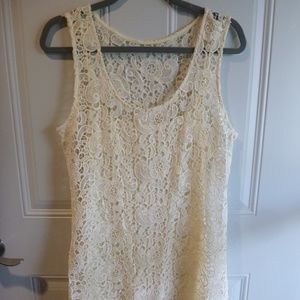 En Creme Lace Dress Medium